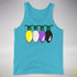 Nonbinary Pride Christmas Lights Premium Tank Top - Aqua Triblend